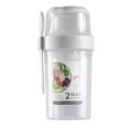 thumbnail image 1 of Ramiter Cereal And Milk Container Double Layer Hiking Food Container Snack Cup Camping And RV Storage And Organization To Go Cup For Crunch Yogurt Container Chiller Cup Set, 1 of 3