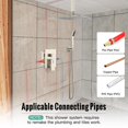thumbnail image 3 of SR SUN RISE Brass 10 Inches Ceiling Mounted Shower System Brushed Nickel Bathroom Luxury Rain Mixer Shower Combo Set Ceiling Install Rainfall Shower Head System, 3 of 5