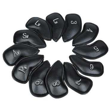 12pcs Thick Synthetic Leather Golf Iron Head Covers Set Headcover Fit All Golf Club