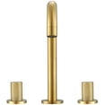 thumbnail image 2 of Ancona Industria Series Widespread Double Handle Bathroom Faucet in Brushed Gold, 2 of 6