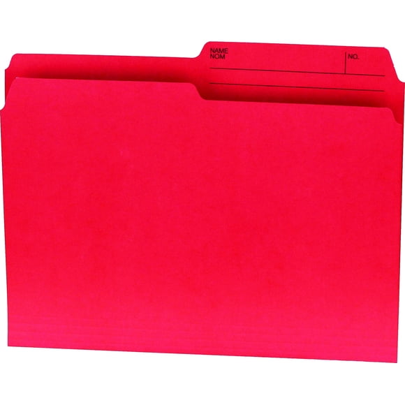 Hilroy Letter Size File Folders, 9�?� x 11.75�?�, 100 Folders per Box, Red (55161)
