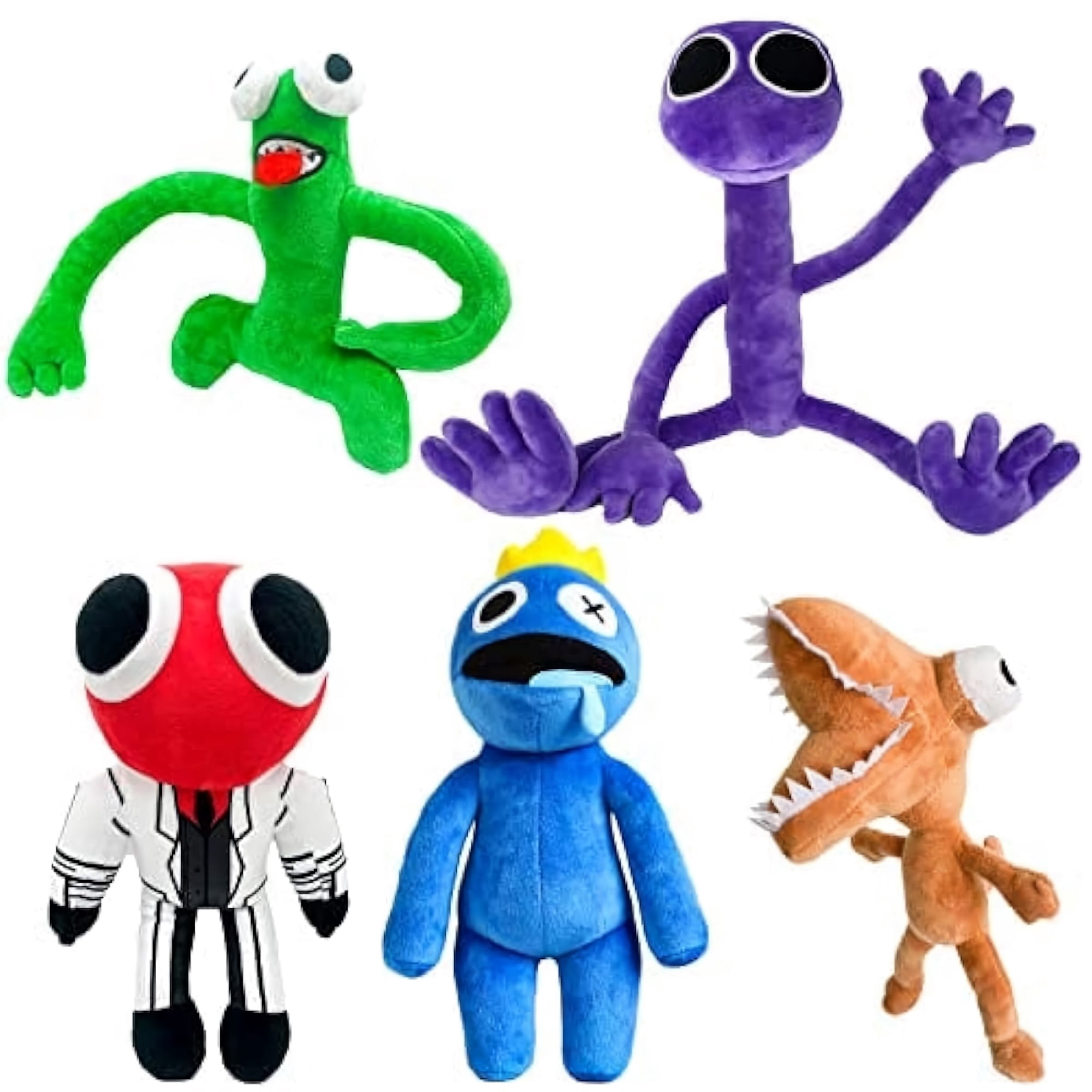 Toytexx 5-Piece Rainbow Friends Plush Toy Set, Colorful Soft Stuffed Characters for Kids (Random Styles)