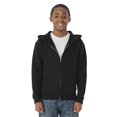 thumbnail image 1 of Jerzees Youth NuBlend Full Zip Hooded Sweatshirt, L, Black, 1 of 2