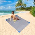 thumbnail image 3 of Outdoor camping mat waterproof and convenient foldable picnic mat lawn moisture-proof mat polyester plaid beach mat-Easily Fits into Small Bag, Washable Quick Dry Compact Beach Mat, 3 of 5