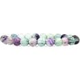 thumbnail image 1 of Natural AAA Grade Clear Green Fluorite Gemstone 8mm Round Beads Stretch Bracelet 7 Inch Unisex, 1 of 4