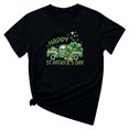 thumbnail image 4 of T-shirts de la Saint-Patrick pour Femmes Mode Col Rond Imprimé Manches Courtes T-shirt Décontracté Ample Hauts Saint-Patrick, 4 of 6