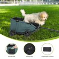 thumbnail image 3 of Foldable mini Dog Stroller, Equipped with Safety Rope, Storage Basket and Built-in seat Cushion, with Retractable Handle, Suitable for Travel, Shopping, Walking and Playing, 3 of 18