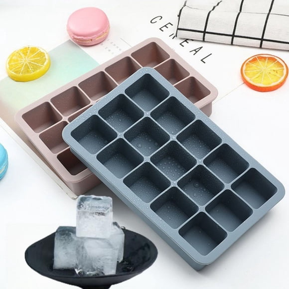Ice Cube Traysice Cubes Tray Pack of 4 Siliconeice Cubes Trays with A Total of 60 Compartments for Largesquare Ice Cubes in the Refrigerator Whisky Cocktail Wine Fruit