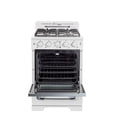 thumbnail image 2 of Rétro Cuisinière à Gaz Autoportante Classique de 24 Pouces avec Four à Convection, Blanc Guimauve, 2 of 12