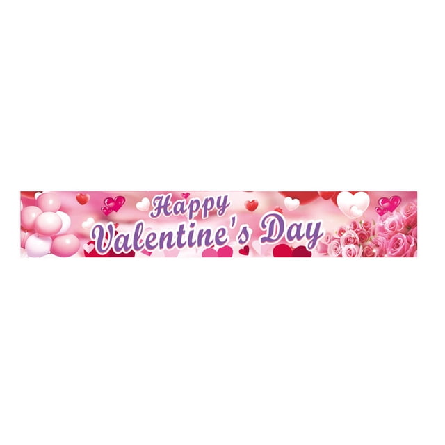 CEHVOM Valentine's Day Banner Holiday Party Decoration Hanging Background Cloth Banner Clearance