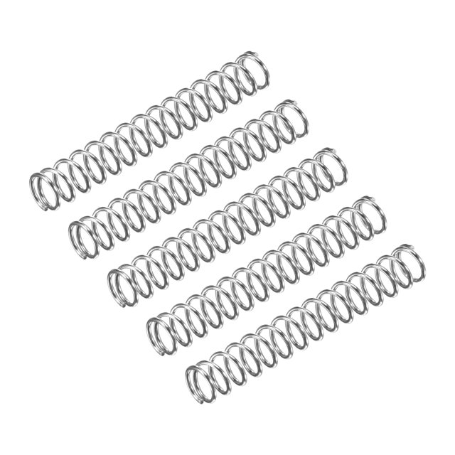 Unique Bargains Compression Spring, 5 Pack 304 Stainless Steel, 7mm OD, 0.8mm Wire, 45mm Length
