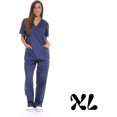 thumbnail image 3 of Women's Scrub Sets Six Pocket Medical Scrubs (V-Neck with Cargo Pant), 3 of 5