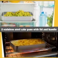 thumbnail image 4 of Set of 2 Large Stainless Steel Bread Loaf Pan 13" x 5" Rectangle Nonstick Bak..., 4 of 5