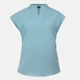 thumbnail image 5 of Ensemble de Sarraus pour Femmes, Haut de Sarrau Extensible à Col Montant et Pantalon Jogger à Cordon avec Multiples Poches, Anti-Froissement, Uniforme de Travail Infirmier, Col Montant, Uniforme Confortable, Bleu Pâle, 5 of 5