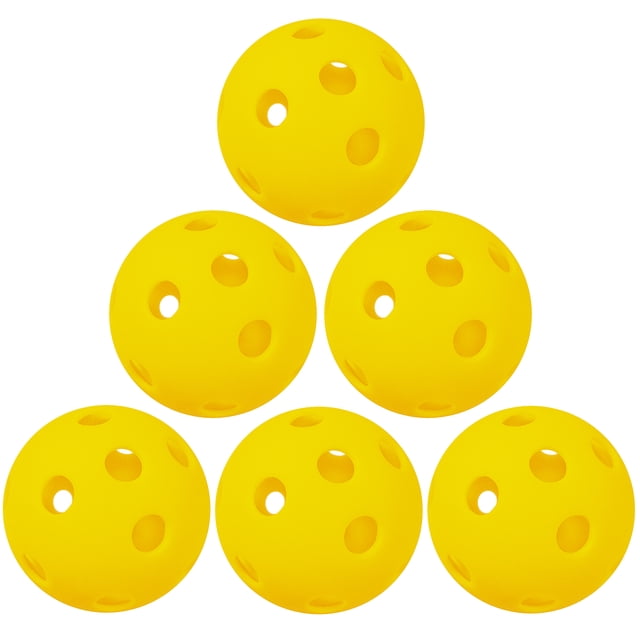 Romacci 6 Paquets 26 Trous Balles de Pickleball d'Intérieur pour Terrain Intérieur