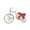 Red, variant on Flowers for Decoration,Imitation Vine Weaving Basket - Decorative Flower Arrangement Multi Function Desktop Storage for Home Wedding
