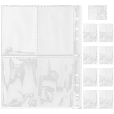 KAKOWELY pages d'Album photo 30 Pcs pages d'Album photo Pochettes de Carte photo Reliure Pochettes de Carte Transparentes Pochettes pour photo 7.76"X6.02"X0.39 Pouces