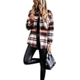 thumbnail image 2 of Women's Oversized Plaid Button Down Shirt Shacket Jacket Long Sleeve Casual Fall Outwear with Pockets, 2 of 4