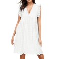 thumbnail image 1 of Ketyyh-chn99 Robes Midi pour Femmes Grande Taille Décontractées de Plage Robe d'Été à Manches Longues Robe Longue Confortable Blanc,m, 1 of 4