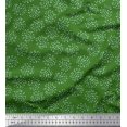 thumbnail image 1 of Soimoi Green Rayon Fabric Dot Abstract Print Fabric by Yard 56 Inch Wide, 1 of 5