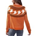 thumbnail image 3 of LUXUR Chandail d'Hiver Chaud pour Femmes, Ample, pour Festival, Orange m, 3 of 3