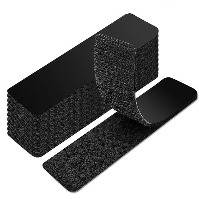 Ruban Velcro, Auto-Adhésif, extra Résistant, Adhésif double Face (Noir).