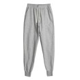 thumbnail image 3 of Ceisia Men Solid Color Loose Casual Pants Elastic Waist Drawstring Sports Gift Work Trousers, 3 of 4