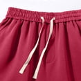 thumbnail image 4 of Plebaso Men's Big and Tall Shorts Elastic Waist Drawstring Casual Shorts Solid Color Loose Summer Shorts, 4 of 6