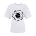 thumbnail image 4 of Lolmot T-Shirts Graphiques pour Femmes, Mode Femmes Nouveau Style T-Shirts à Imprimé Floral Amples à Manches Courtes Col Ras du Cou Blouses d'Été Décontractées Hauts pour Dames, 4 of 6