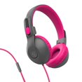 thumbnail image 1 of Refurbished JLab Audio JBuddies Studio 2 Wired Headphones, Kid-Safe Volume Limiter 85dB, Gray/Pink, Compact Folding Design, 1 of 2