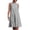 Grey, variant on Snorda Women's Summer Dress Casual Flutter Sleeveless Crew Neck Solid Color Dress Smocked Tiered A Line Midi Dress