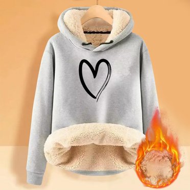 UANWENN Women's Winter Velvet Padded Warm Cardigan Sherbet Hooded Sweatshirt Jacket Long Womens Hoodie Sweatshirt Hooded Tops Womens Zip up Hooded Sweatshirt Sweatshirt Women Trendy Blank Sweatshirts