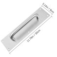 thumbnail image 2 of RUNROTOO 1 Ensemble Poignée de Porte de Passage Acier Inoxydable Argent pour Points d'Accès dans les Hôtels, 2 of 8