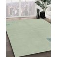thumbnail image 2 of Ahgly Company Tapis d'Intérieur Carrés Abstraits Verts Abstraits pour Aire, 4 Pieds Carré, 2 of 6