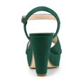 thumbnail image 2 of BLISSFUL STEP Women's Strap Platform Chunky Heel Slingback Sandals, 2 of 7