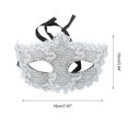 thumbnail image 2 of Unique Bargains Masque de Fête Demi-Visage Design Dragon Tête Pointue 1 Pce pour Mascarade Fête Ton Argent PVC, 2 of 5
