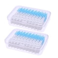 thumbnail image 1 of CNKOO 320pcs Double-ended Toothpick Soft Silicone Tooth Picks Floss Interdental Brush Stick Hygiene Tools (Green), 1 of 10
