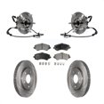 thumbnail image 1 of Transit Auto Front Hub Bearing Assembly Disc Brake Rotors and Ceramic Pads Kit for Car Dodge Grand Caravan Chrysler Town & Country Ram C/V Volkswagen Routan with Single Piston Caliper KBB-100923, 1 of 11