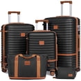 thumbnail image 1 of Joyway - Ensemble de 5 Valises Rigides à Roulettes en ABS (Extensible de 51 à 61 cm) - Valise Enregistrable de 71 cm - Noir, 1 of 6