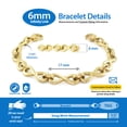 thumbnail image 3 of MedicEngraved Bracelet d'Alerte Médicale Personnalisé en Acier Inoxydable Or Jaune - Maillon Infini 6 mm, 3 of 7