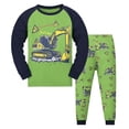 thumbnail image 1 of MIASHUI Ensembles de Pyjamas Petit Grand Garçon en Coton Pyjamas pour Enfants 2 Pcs Pyjamas pour Enfants, Vert, 1-2 Ans, 1 of 4