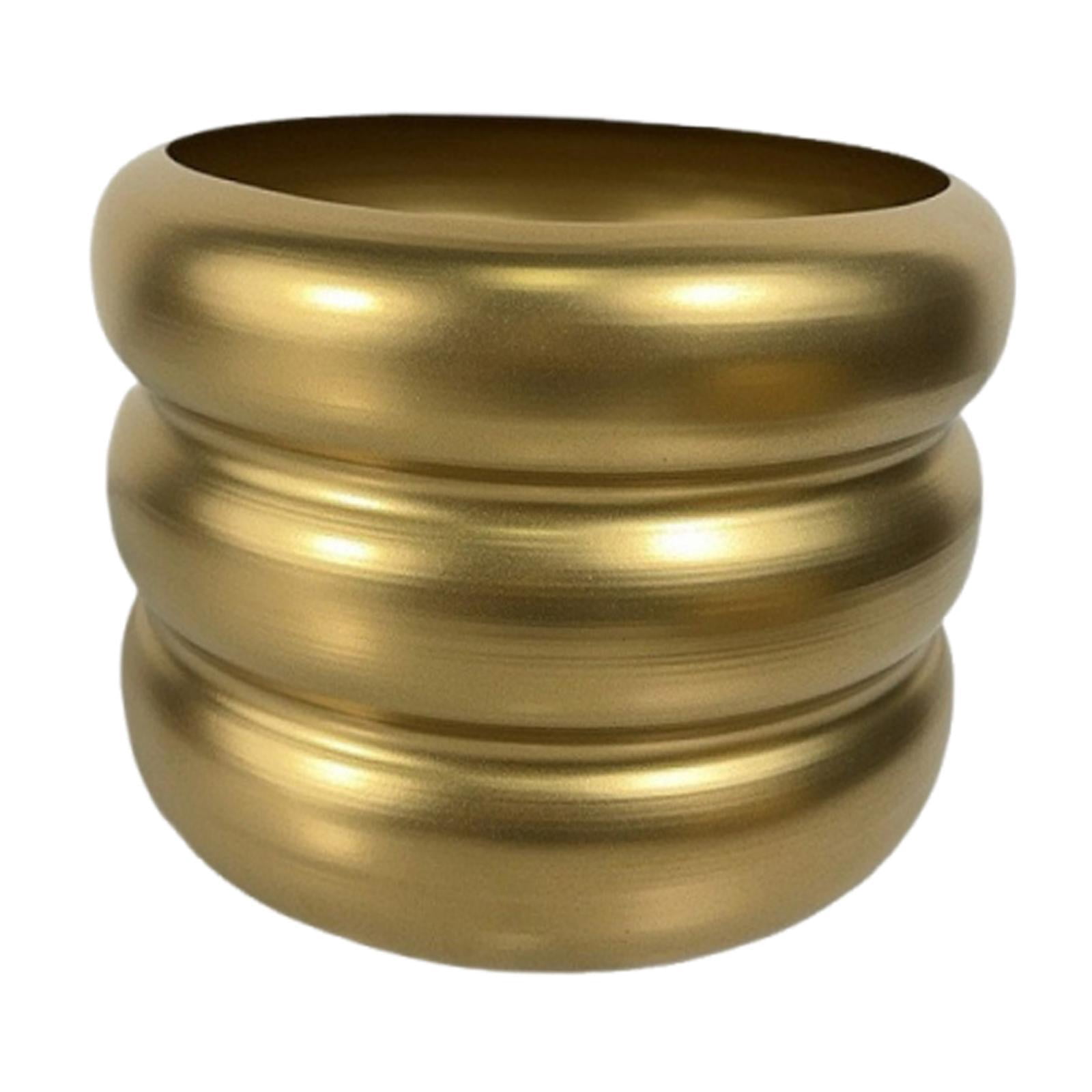 jinwen Iron Plant Pot 10.6 inch Flower Pot Metal Planter for New Year Decor Bedroom Gold