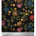 thumbnail image 1 of Soimoi Silk Fabric Dot,Leaves & Flower Print Fabric by Yards 42 Inch Wide, 1 of 1