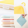 thumbnail image 5 of Boîte de Rangement Portable en Silicone pour Micro-Ondes, Bento, Déjeuner Scolaire, Boîtes à Lunch, Contenant Réutilisable pour Toast, Étui, Bleu, 5 of 5