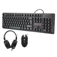 thumbnail image 3 of Clavier, clavier et Souris, 3Pcs Rétroéclairage Confortable pour Ordinateur Portable Noir, 3 of 8