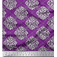 thumbnail image 1 of Soimoi Rayon Fabric Damask,Leaves & Floral Block Print Fabric by Yard 42 Inch Wide, 1 of 3
