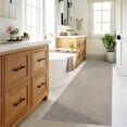 thumbnail image 4 of Modern Minimalist Area Rug 10x13ft – Washable, Non-Slip, Ultra-Thin, Non-Shedding, Collapsible -> Collapsible – Uniform -> Firm Taupe Carpet for Living Room, Bedroom, Nursery, Office – Beige – USA, 4 of 15