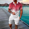 thumbnail image 2 of Chemise à Manches Longues pour Hommes Ensembles de Survêtements 2 Pcs Ensembles d'Été Mode Chemise Décontractée Manches Courtes et Shorts Ensemble Col Rabattu Chemises pour Hommes Manches Longues, 2 of 5