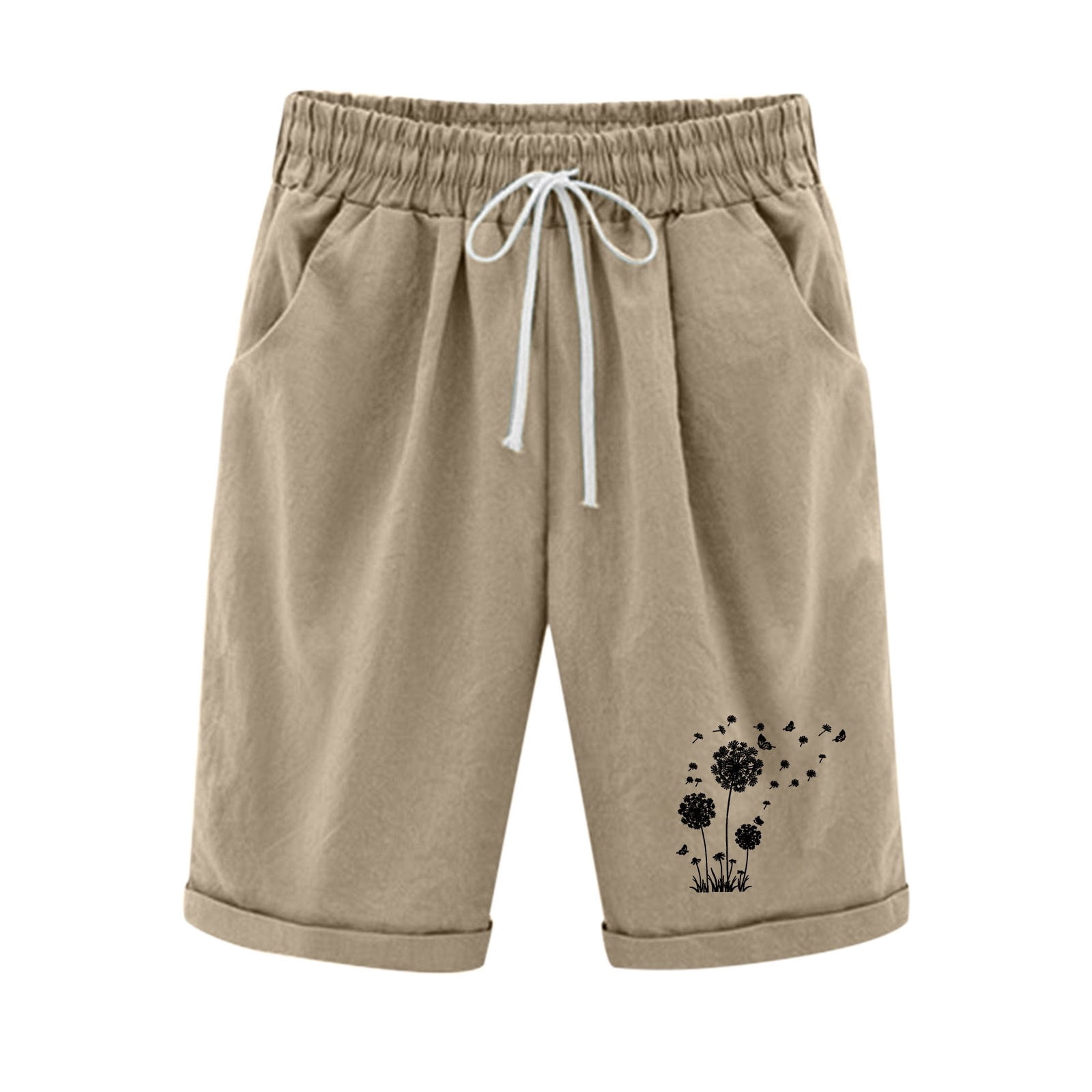 Birdeem Mode Femmes Short Imprimé Moulant Taille Haute Poche Élasticité Sport Demi-Short Pantalon