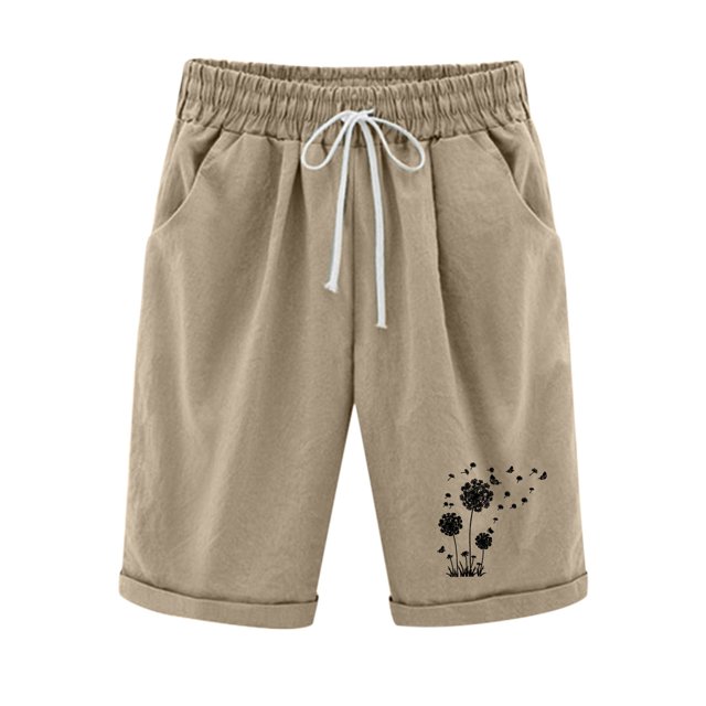 Birdeem Mode Femmes Short Imprimé Moulant Taille Haute Poche Élasticité Sport Demi-Short Pantalon